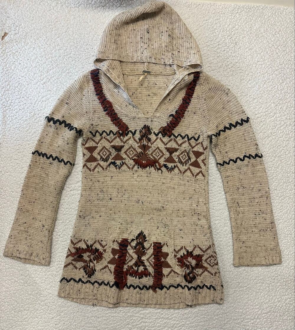 Free People Aztec Boho Sweater Large